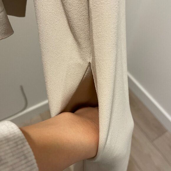 OAK + FORT Loose Fit Dress with Waist Strap - Cream - Size XS - Picture 5 of 7